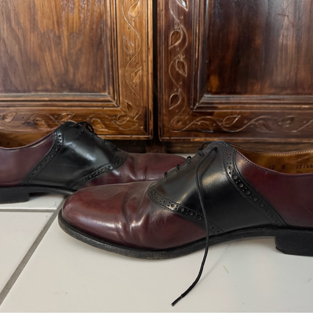Cole Haan Black and Brown Leather Oxfords